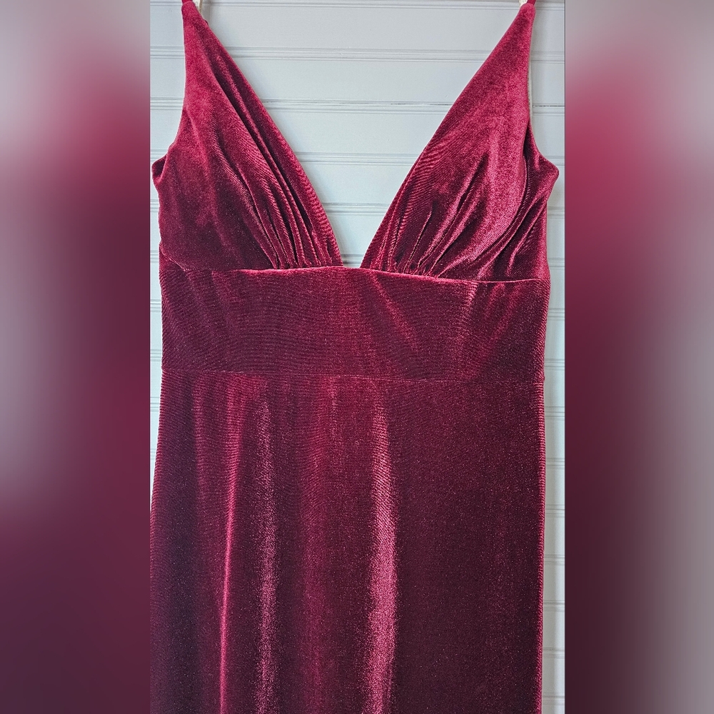 Jenny Yoo Mari Dark Berry Velvet Dress, sz4 - Picture 2 of 16